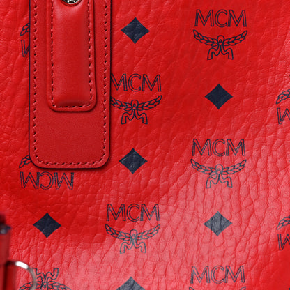 MCM Visetos Large Liz Reversible Shopper Tote Ruby Red 9 of 17