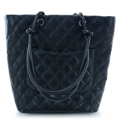 Chanel Calfskin Quilted Medium Cambon Tote Black White 3 of 9
