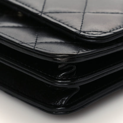 Chanel Calfskin Quilted Mini Maxi Pearls Wallet On Chain WOC Black 9 of 9