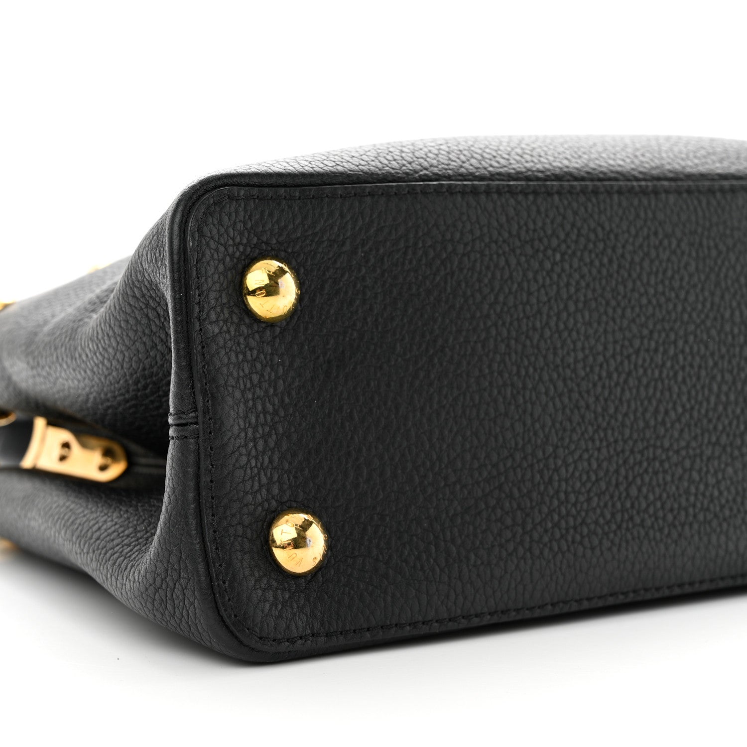 Louis Vuitton Taurillon Studded Capucines PM Black 8 of 10