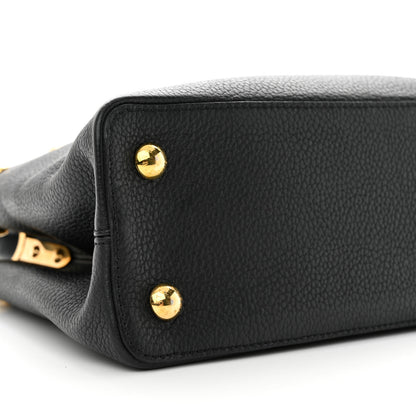 Louis Vuitton Taurillon Studded Capucines PM Black 8 of 10
