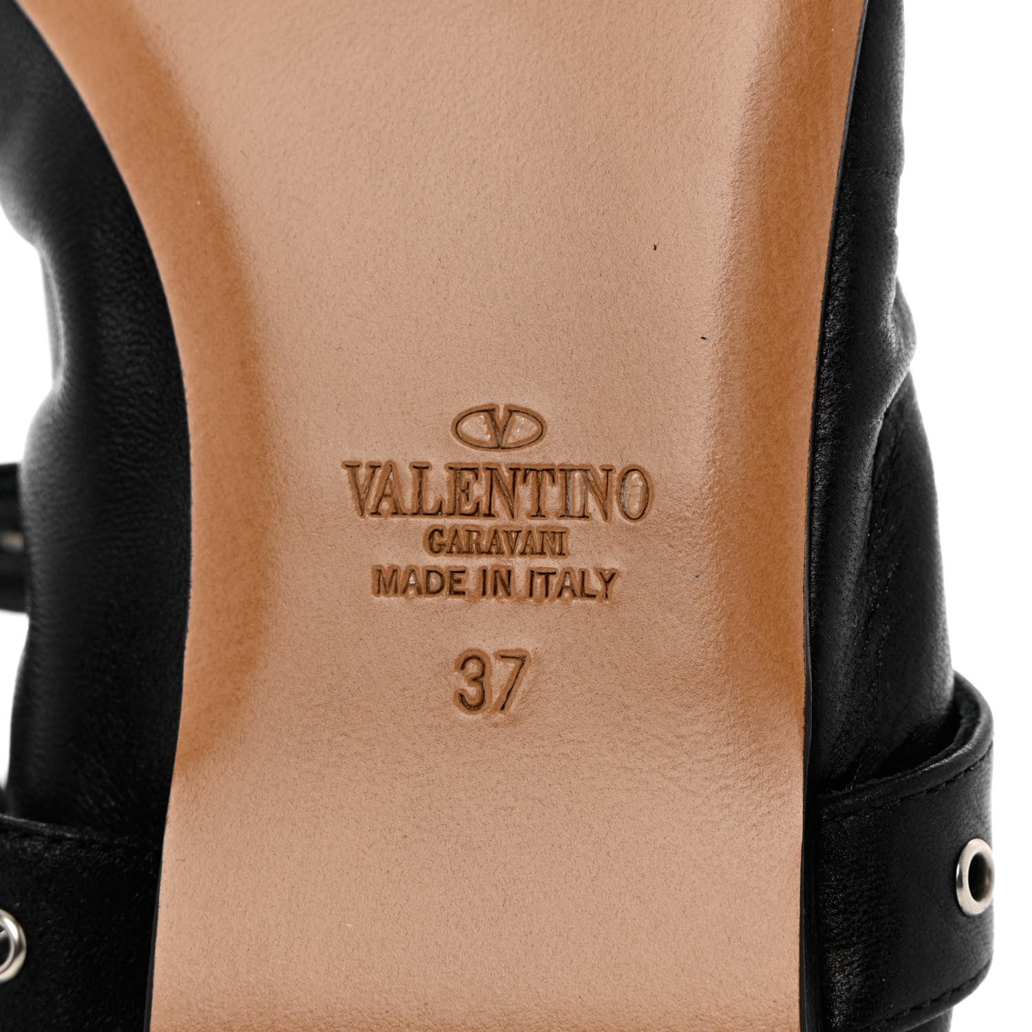 Valentino Garavani Nappa Love Latch Ballerina Flats 37 Black 8 of 9