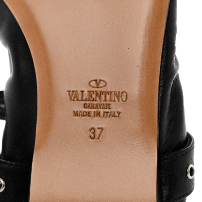 Valentino Garavani Nappa Love Latch Ballerina Flats 37 Black 8 of 9
