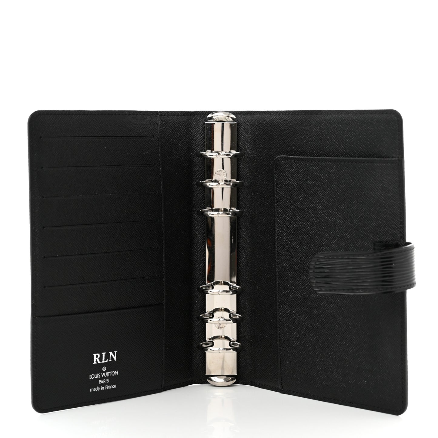 Epi Medium Ring Agenda Cover Black