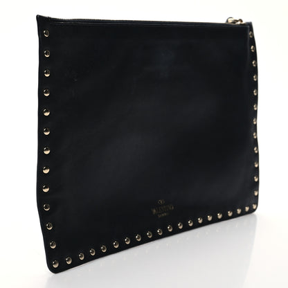 Valentino Garavani Nappa Monochrome Large Rockstud Zip Pouch Black 3 of 6