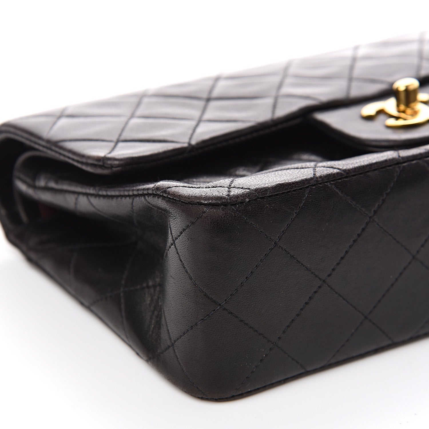 Chanel Lambskin Quilted Small Double Flap Black 14 of 16