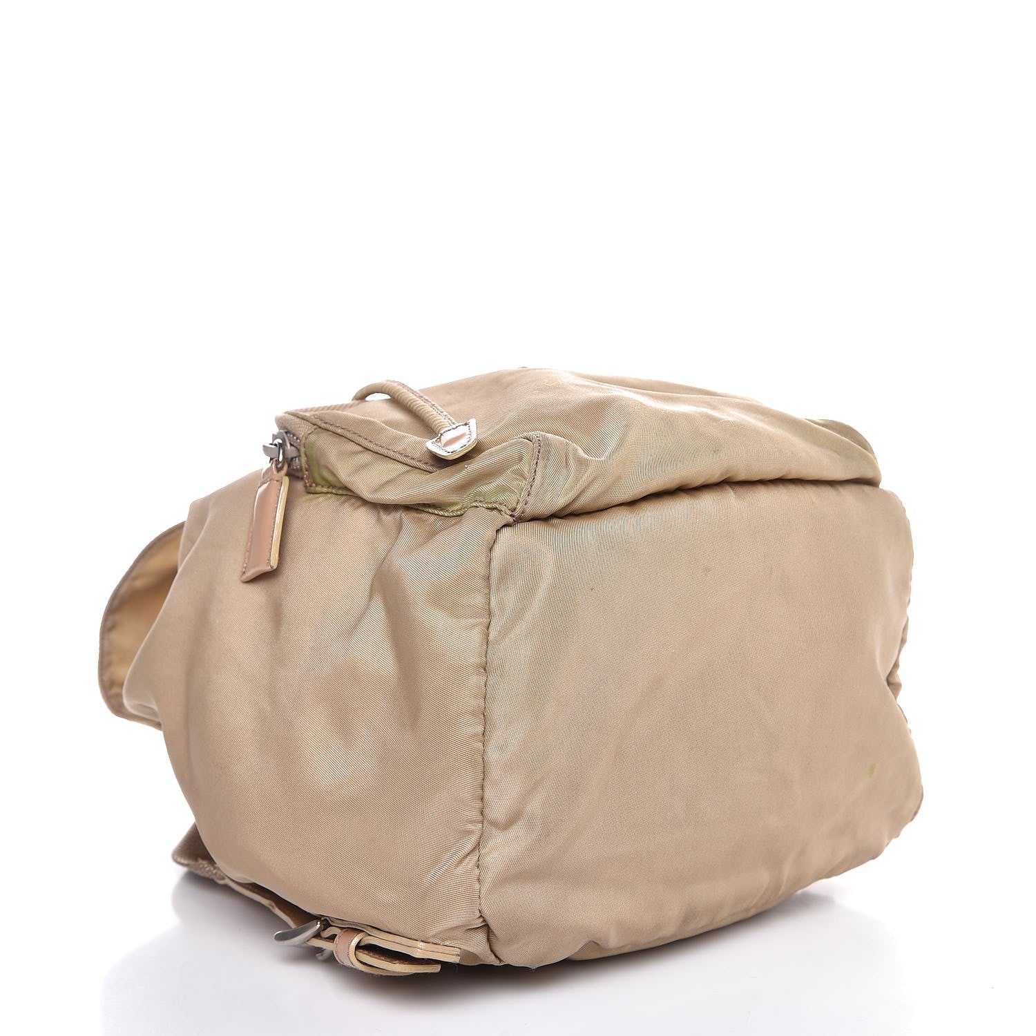 Prada Nylon Vela Mini Cinch Backpack Beige 4 of 9
