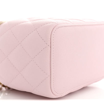 Chanel Caviar Quilted Small Tiny CC Vanity Case With Chain Light Pink 8 of 10