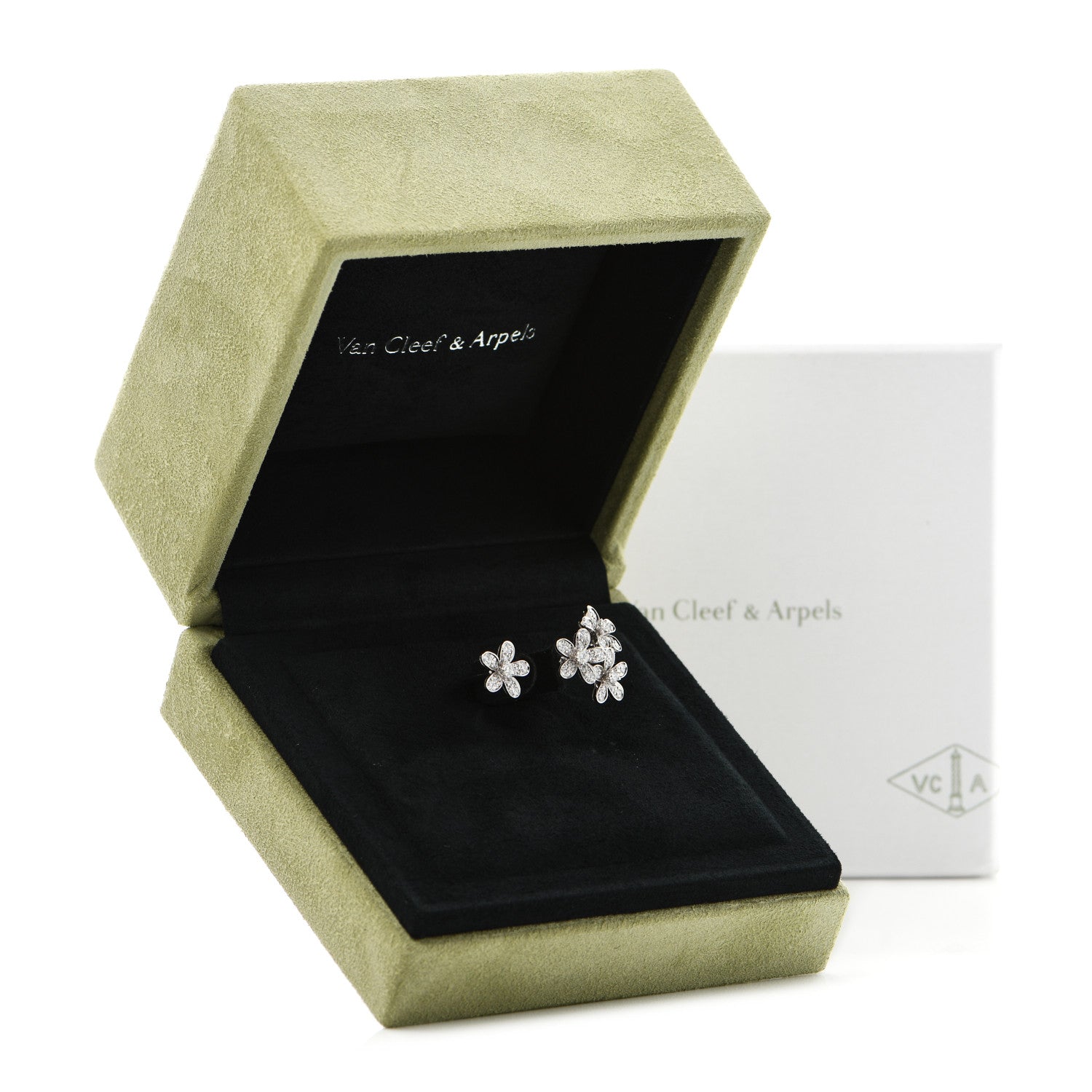 Van Cleef & Arpels 18K White Gold Diamond Socrate Between the Finger Ring 50 5.25 7 of 7