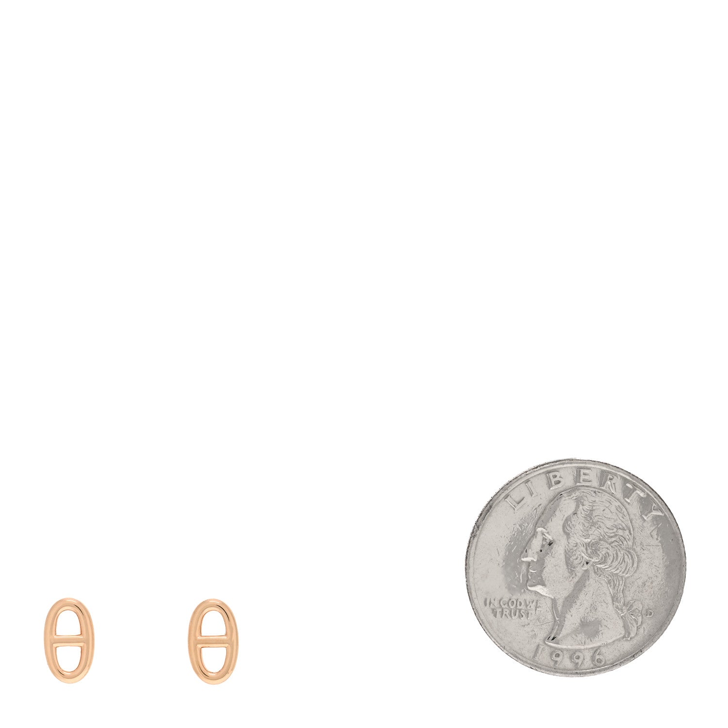 Hermes 18K Rose Gold TPM Farandole Stud Earrings 2 of 5