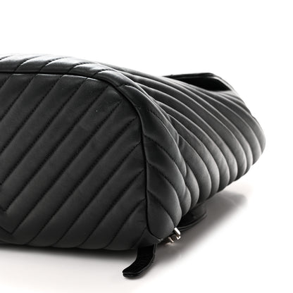 Chanel Calfskin Chevron Quilted Large Urban Spirit Backpack Black 10 of 10