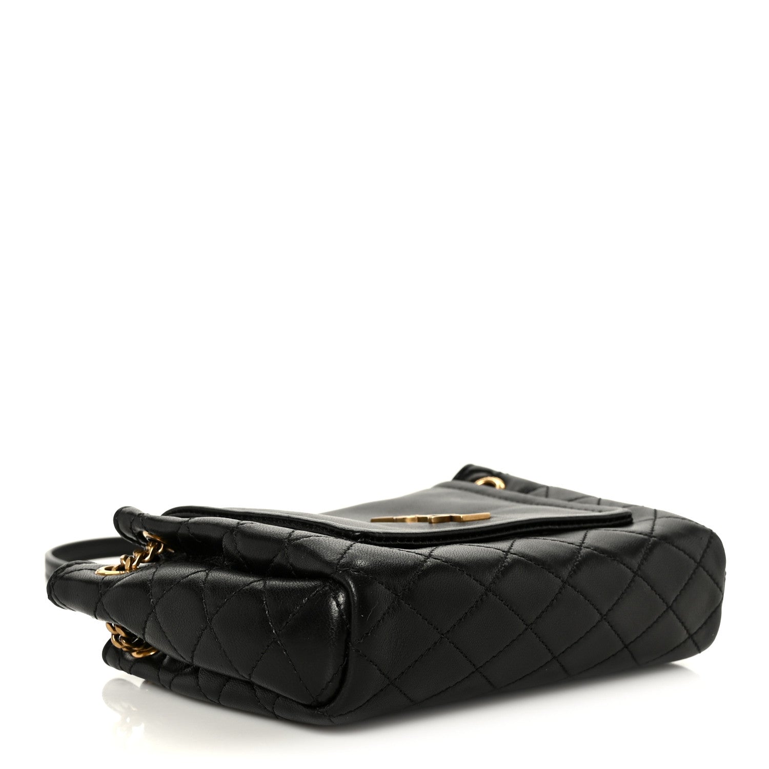 Saint Laurent Lambskin Quilted Monogram Mini Nolita Black 4 of 11