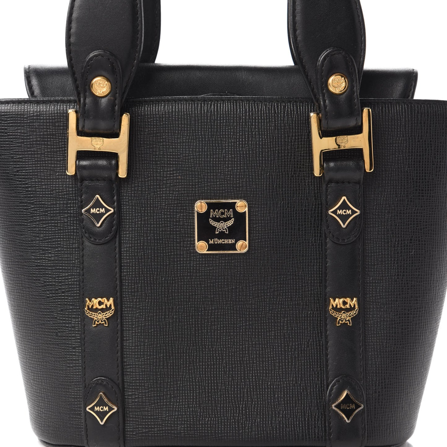 Grained Calfskin Mini Tote Black