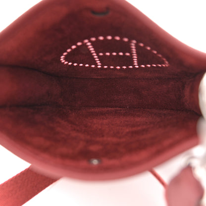 Hermes Taurillon Clemence Amazone Evelyne TPM Rouge H 5 of 11