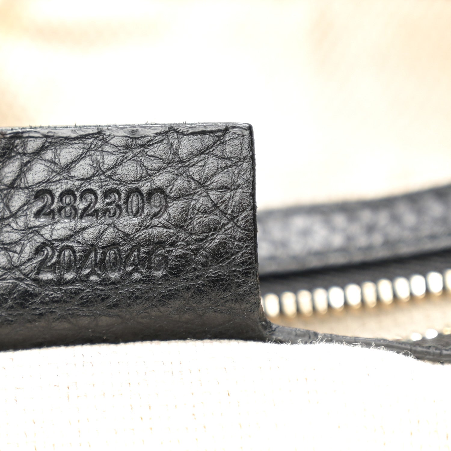 Gucci Pebbled Calfskin Medium Soho Shoulder Bag Black 7 of 13