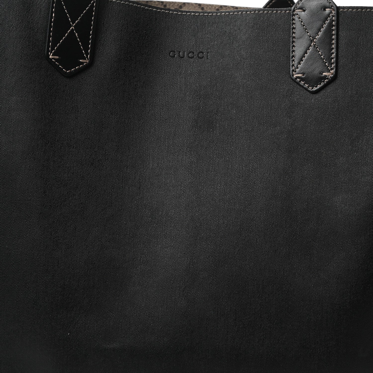 Gucci GG Supreme Monogram Large Reversible Tote Beige Black 12 of 14