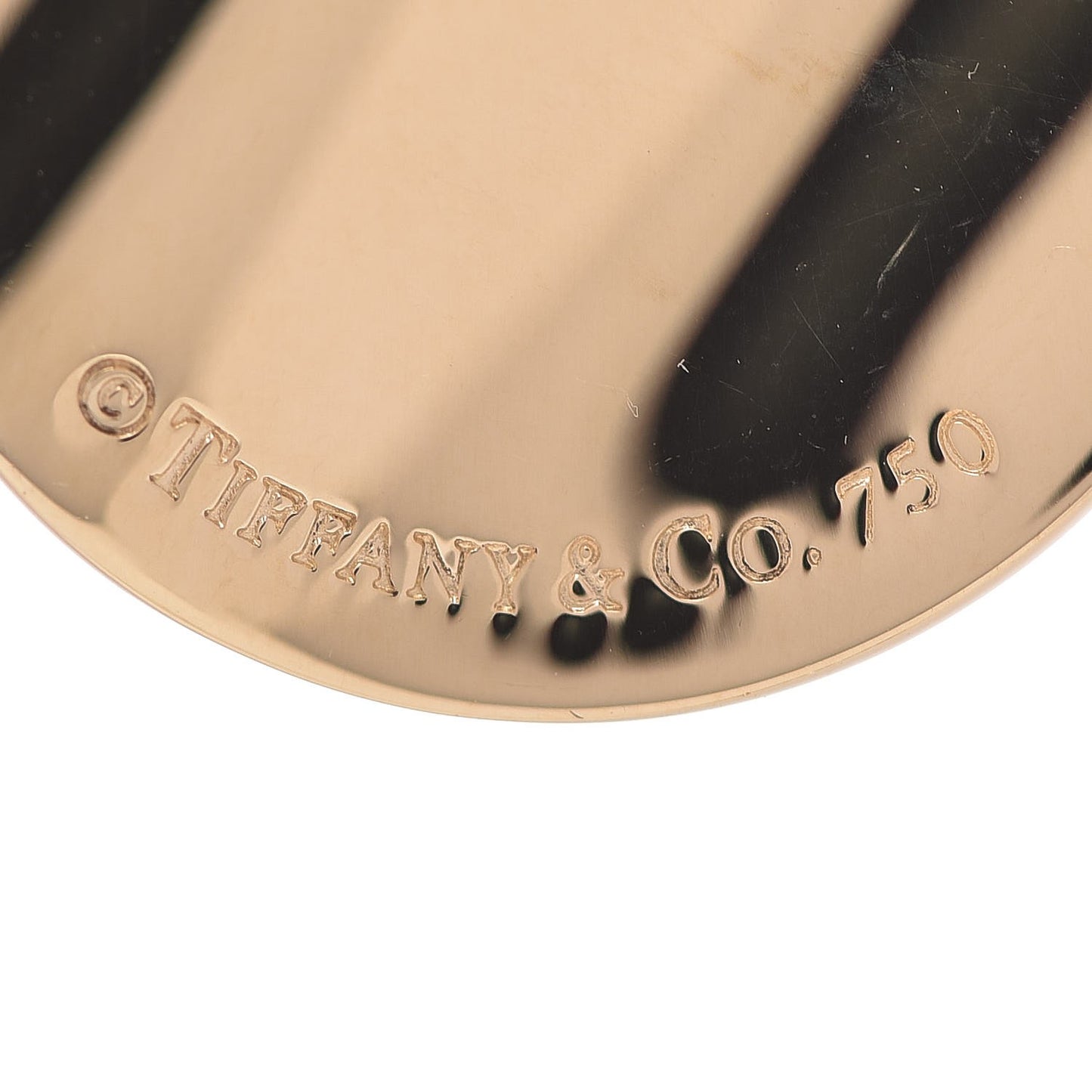 18K Yellow Gold Large Notes Round Drop Earrings