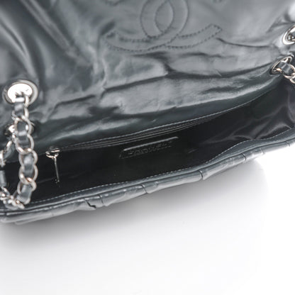 Chanel Glazed Calfskin Medium Twisted Flap Dark Grey 5 of 7