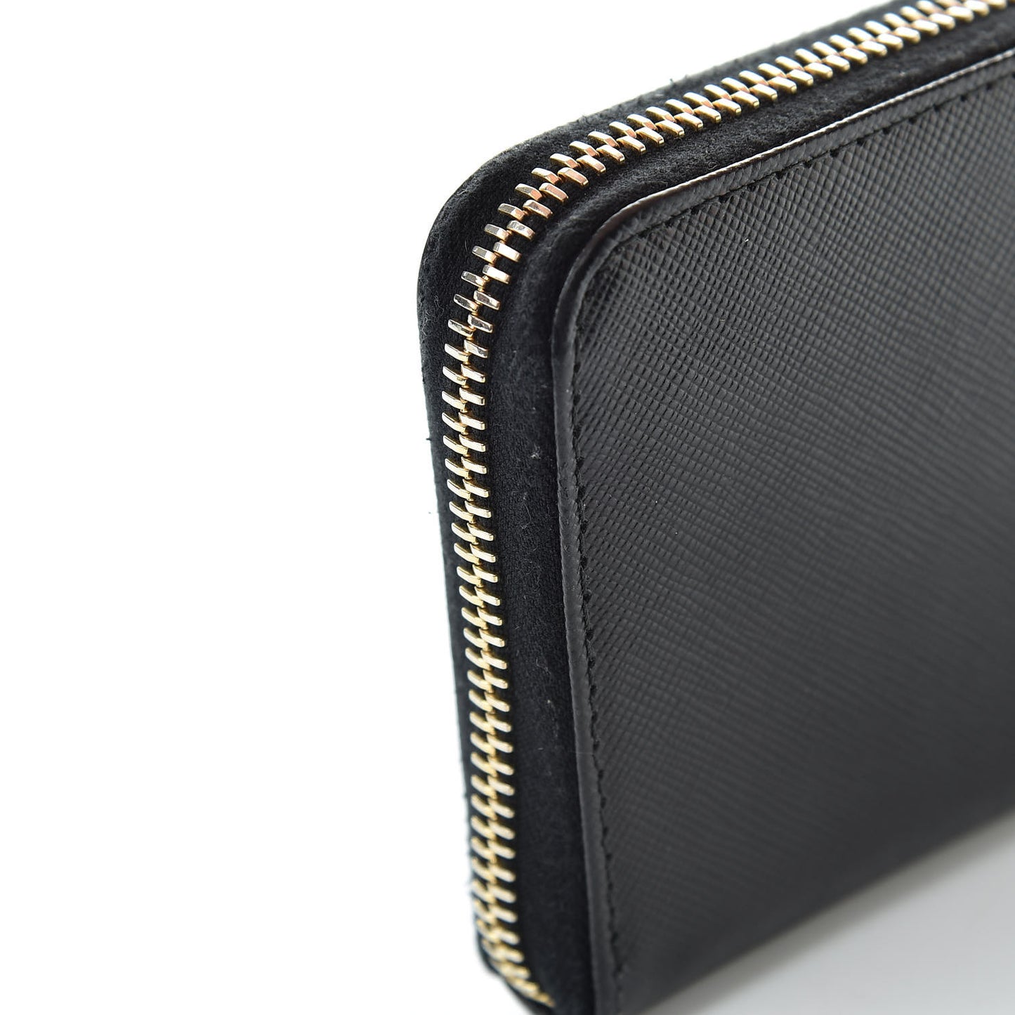 Saffiano Zip Around Wallet Black