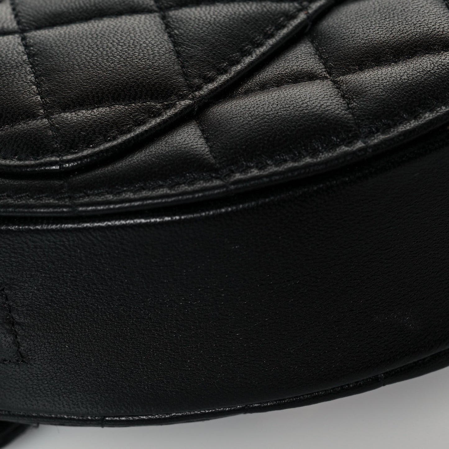Lambskin Quilted CC In Love Heart Clutch With Chain Black