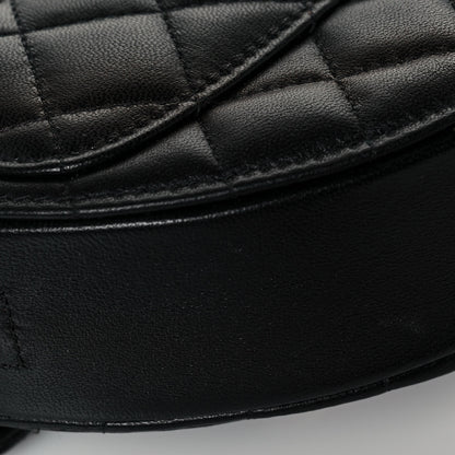 Chanel Lambskin Quilted CC In Love Heart Clutch With Chain Black 11 of 14