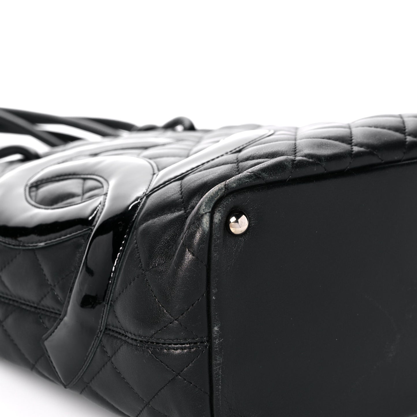 Calfskin Quilted Medium Cambon Tote Black