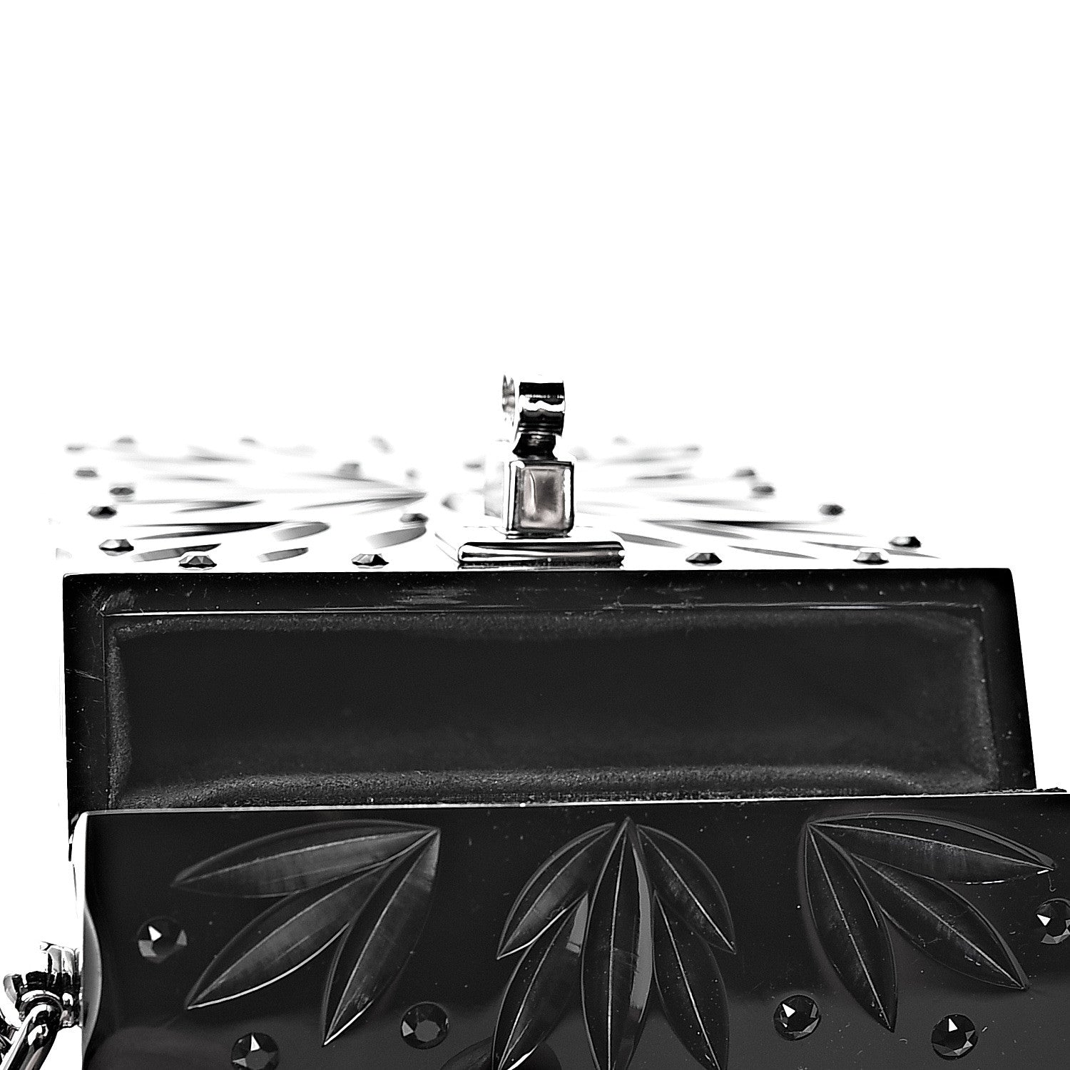 Dolce & Gabbana Crystal Embellished Plexiglass Phone Crossbody Black 5 of 11