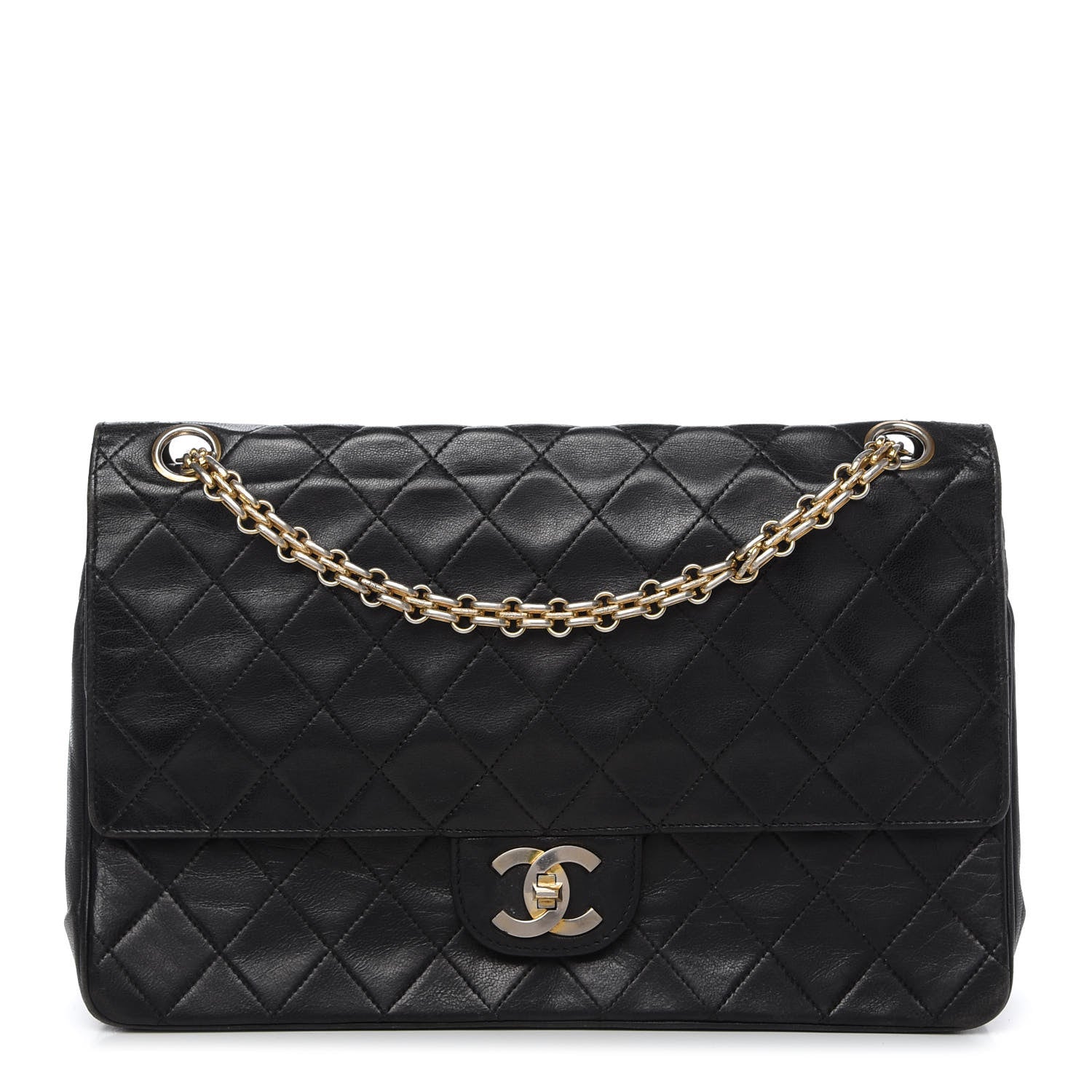 Chanel Lambskin Quilted Medium Bijoux Chain Double Flap Black 1 of 13