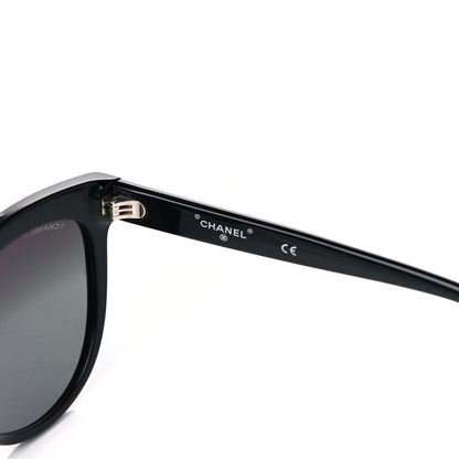Chanel Acetate Cat Eye Sunglasses Black 6 of 7