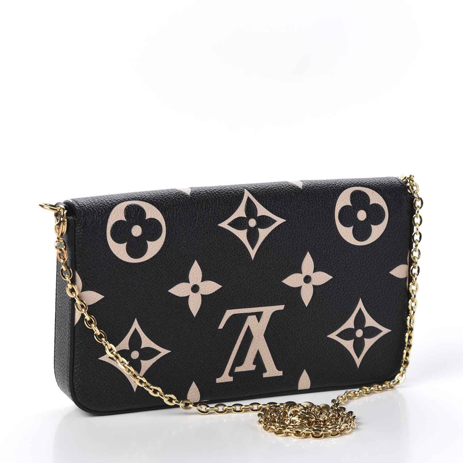 Louis Vuitton Empreinte Monogram Giant Crafty Pochette Felicie Black Creme 2 of 10