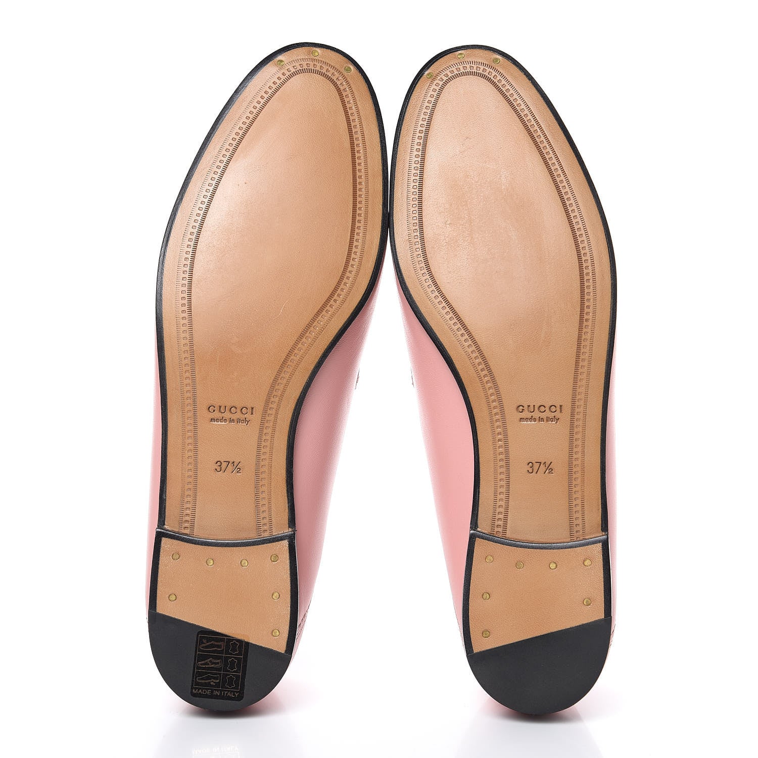 Gucci Lambskin Womens Brixton Horsebit Loafers 37.5 Perfect Pink 5 of 10