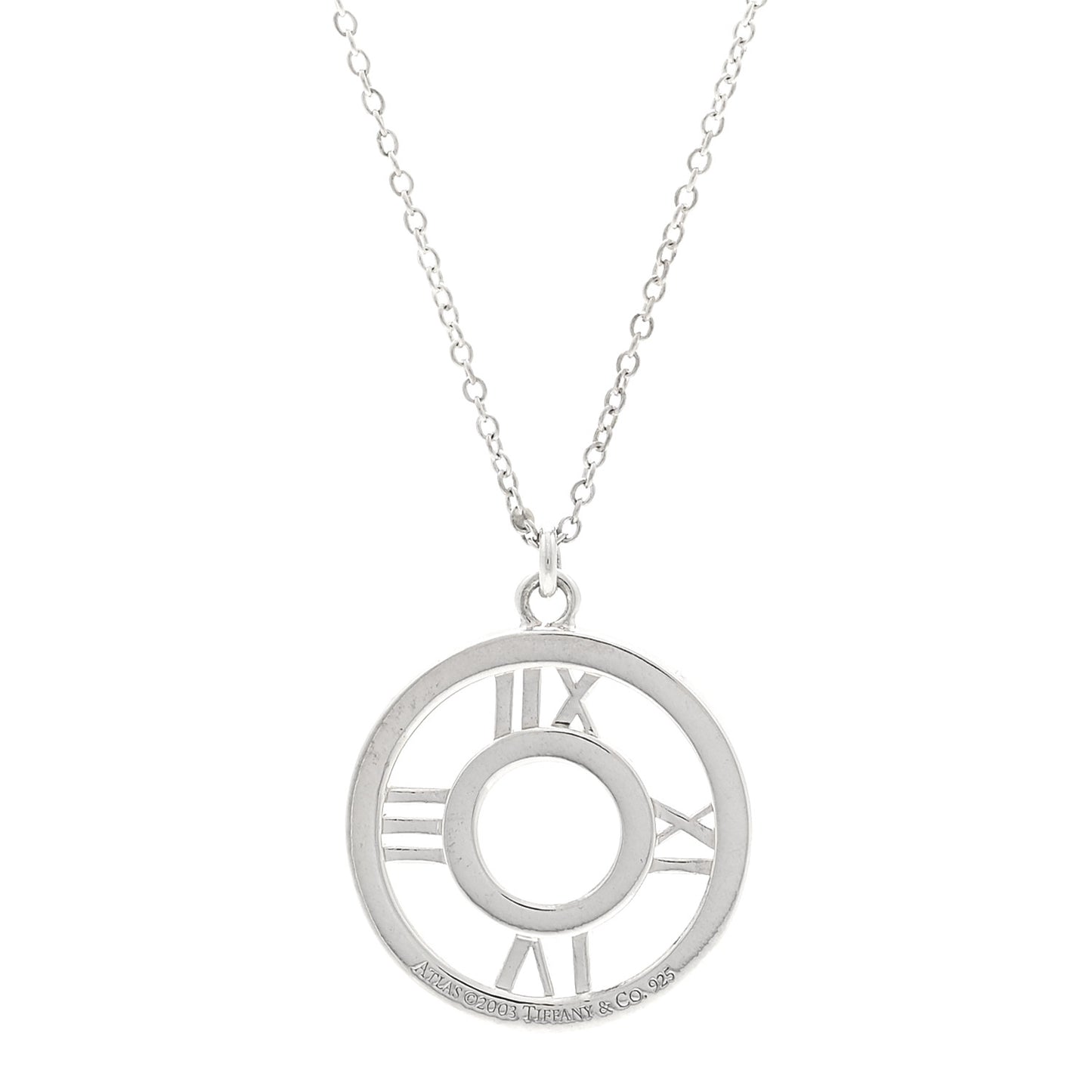 Sterling Silver Medium Atlas Open Pendant Necklace