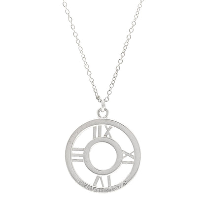 Tiffany Sterling Silver Medium Atlas Open Pendant Necklace 4 of 5