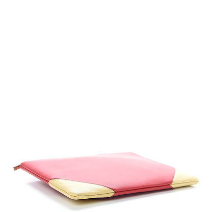Celine Lambskin Bi-Color Coeur Ipad Clutch Red 4 of 6