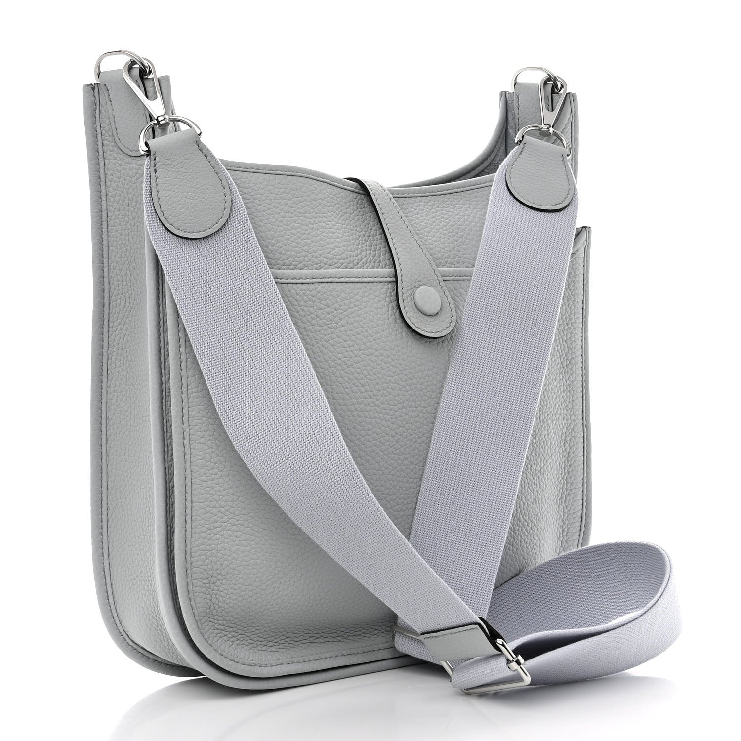 Hermes Taurillon Clemence Evelyne III PM Bleu Pale 3 of 11