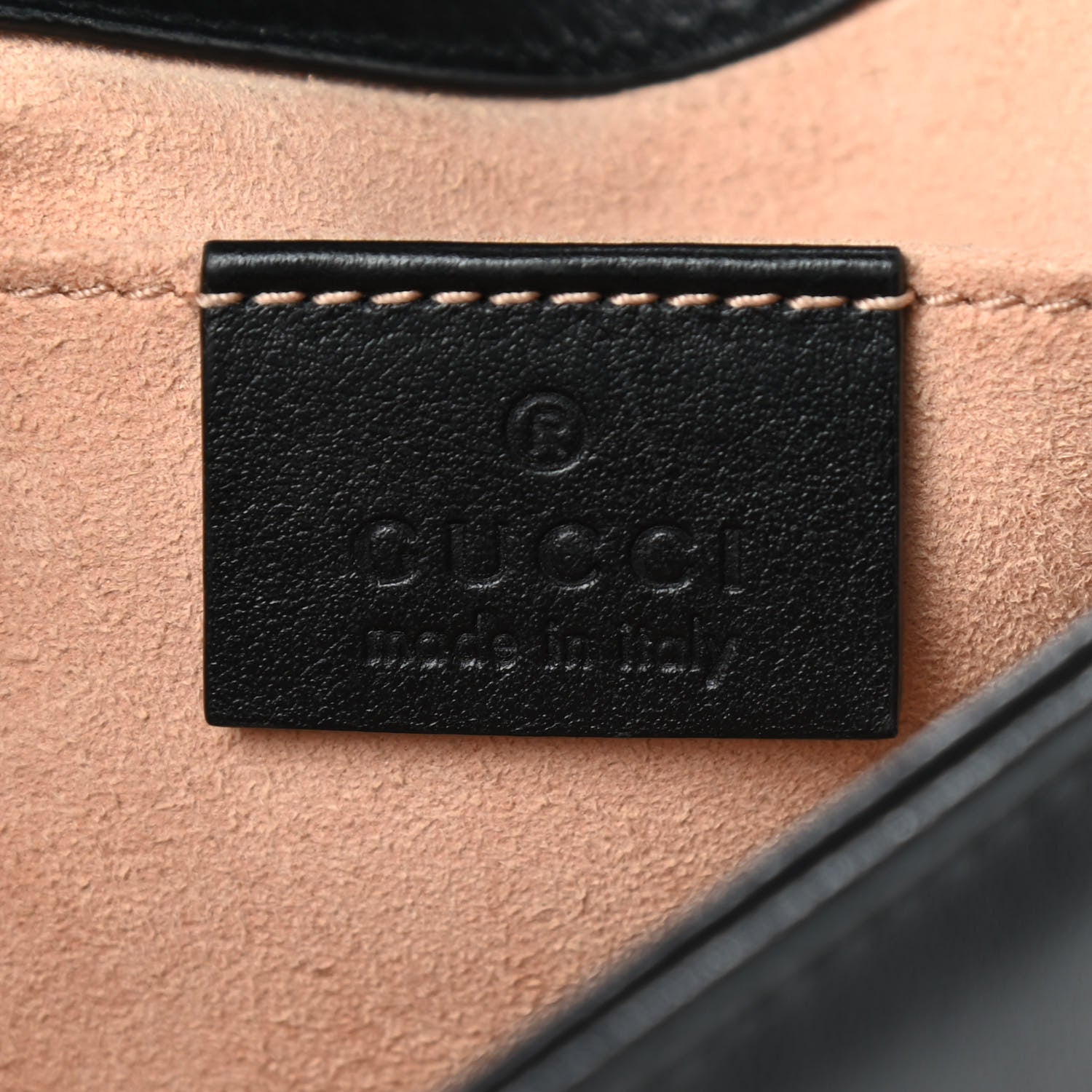 Gucci Calfskin Matelasse Mini GG Marmont Shoulder Bag Black 6 of 9