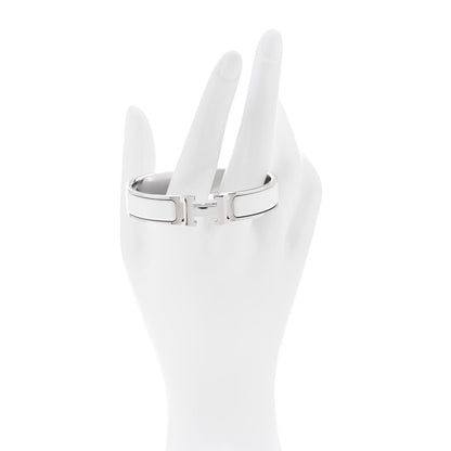 Hermes Enamel Narrow Clic Clac H Bracelet PM White 2 of 5