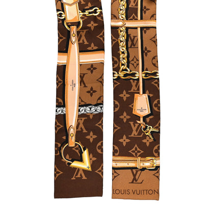 Louis Vuitton Silk Monogram Confidential Bandeau Brown 2 of 5