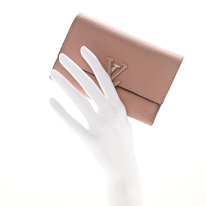 Louis Vuitton Taurillon Capucines Compact Wallet Magnolia 2 of 7