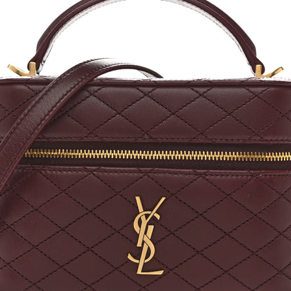 Saint Laurent Lambskin Quilted Mini Gaby Vanity Case  Rouge Cabernet 8 of 11