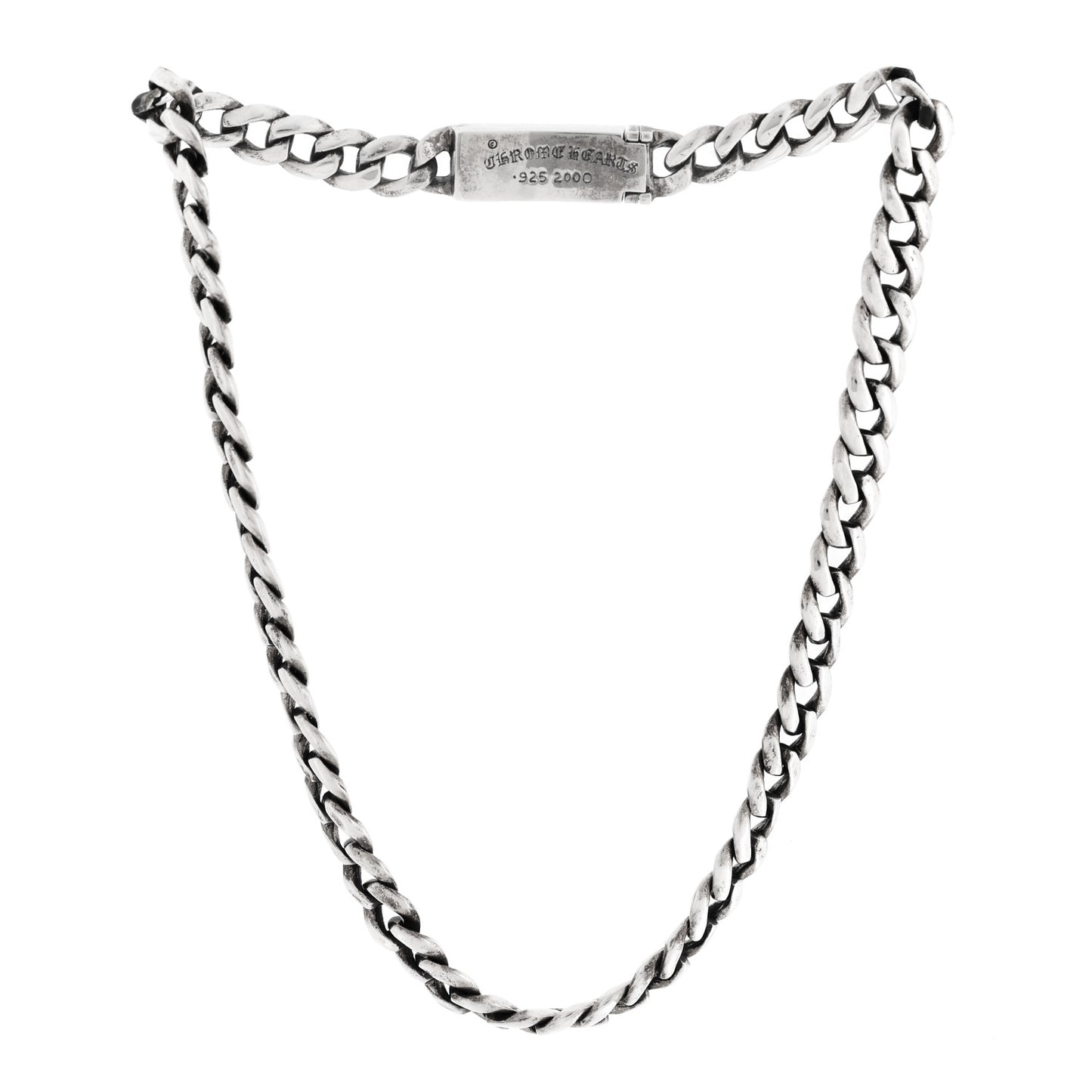 Sterling Silver Bella Mini ID Choker Necklace