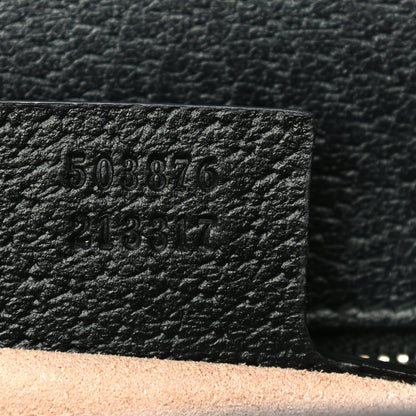 Gucci Textured Calfskin Web Medium Ophidia Chain Shoulder Bag Black 7 of 11