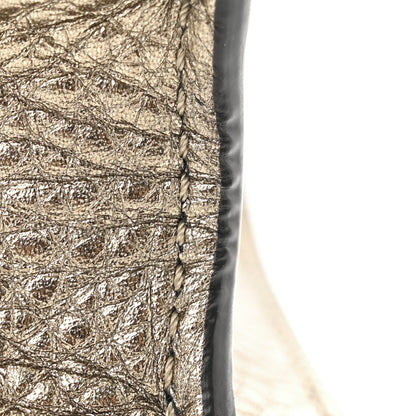 Valentino Garavani Metallic Pebbled Calfskin Mini Glam Lock Rockstud Flap Skin 11 of 12