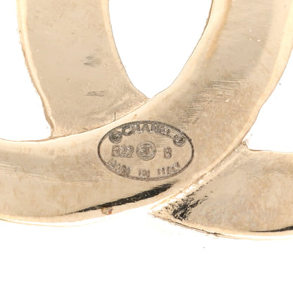 Chanel Crystal CC Large Hoop Earrings Gold 4 of 6