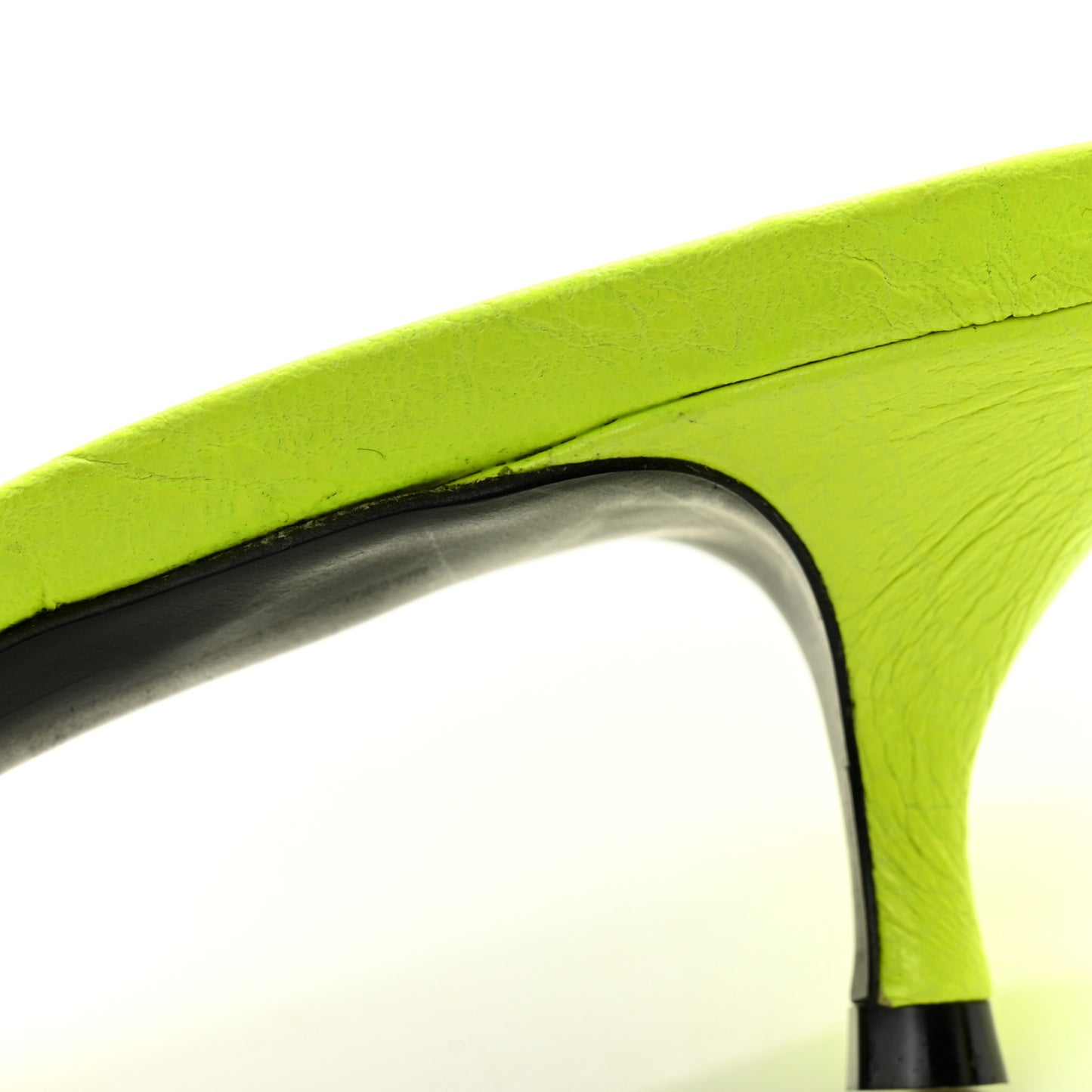 Agneau Arena Cagole 50mm Slide Sandals 39 Fluo Yellow