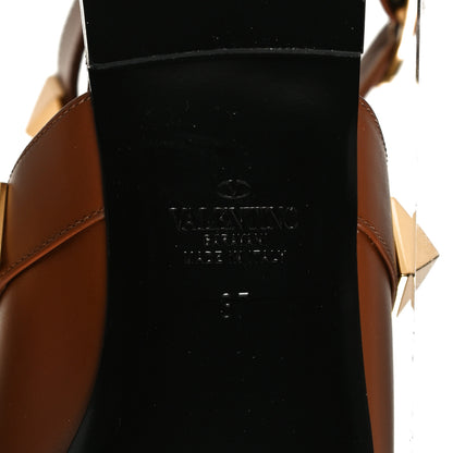 Valentino Garavani Calfskin Roman Stud Ankle Strap Flat Mules 37 Selleria 8 of 10