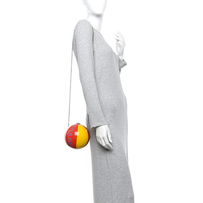 Chanel Plexiglass Coco Beach Ball Minaudiere Clutch Red White Yellow Blue 2 of 9