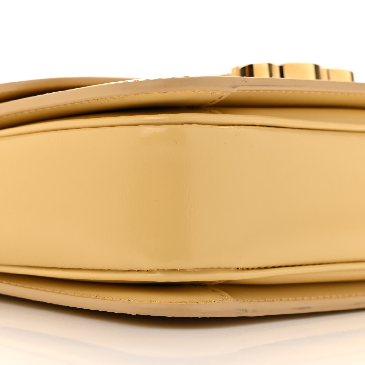Celine Shiny Calfskin Teen Triomphe Light Yellow 10 of 14