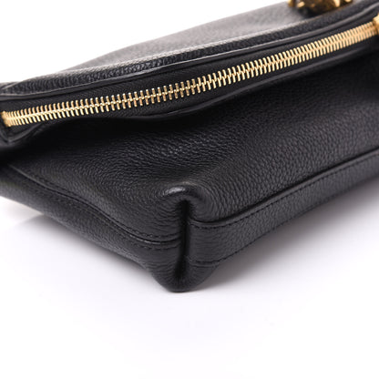 Alexander McQueen Grainy Calfskin Padlock Skull Clutch Black 5 of 8