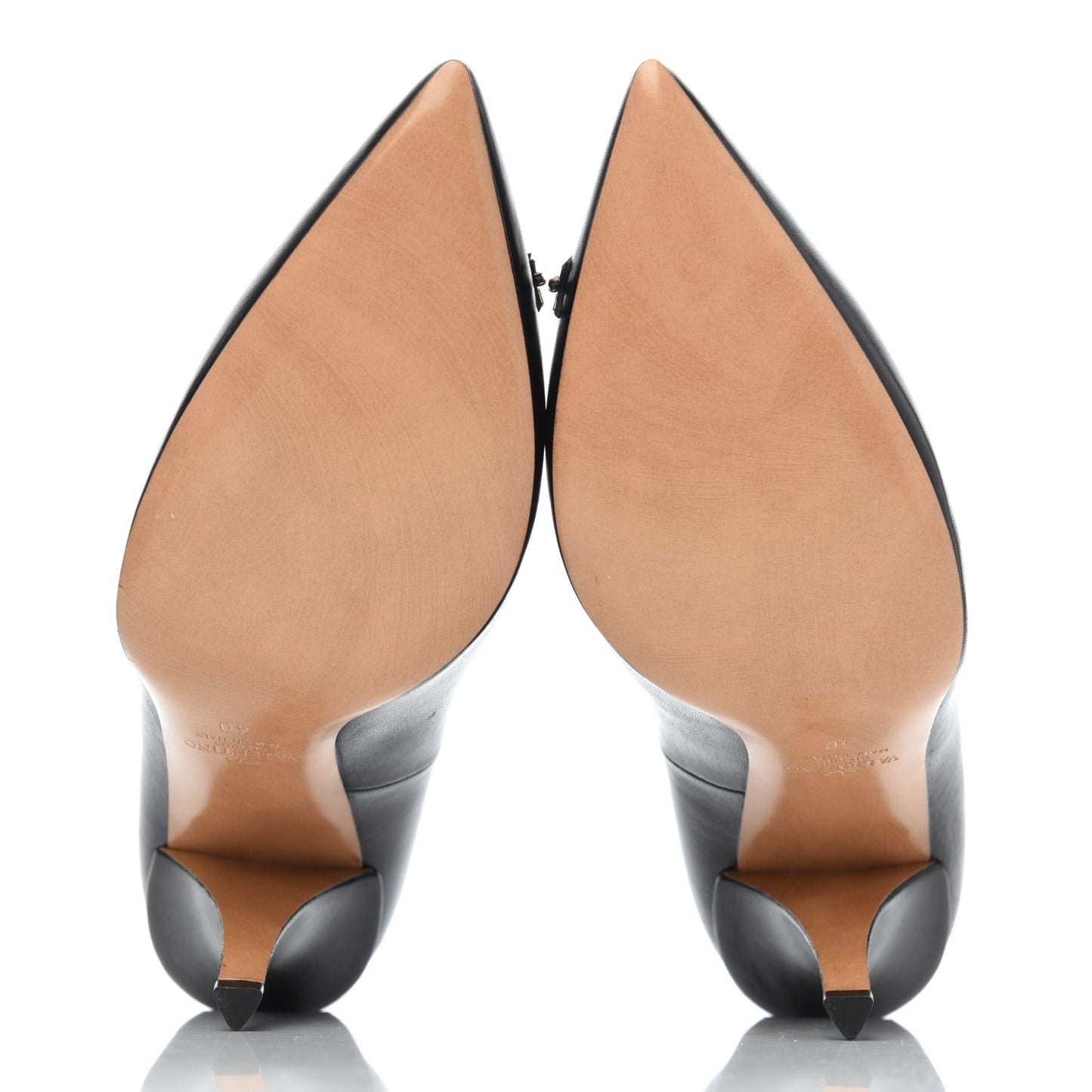 Calfskin Heart and Arrow 110mm Pumps 40 Black